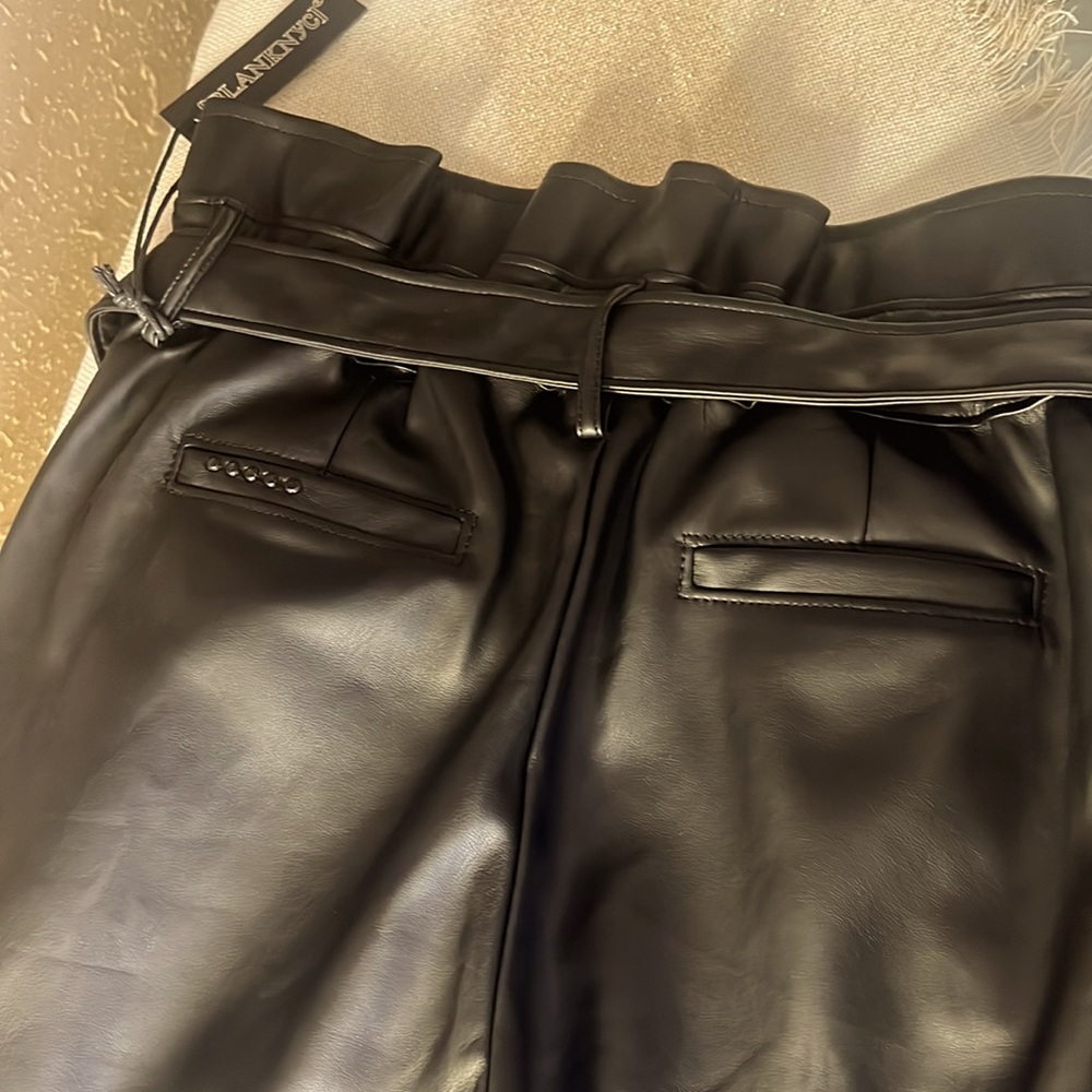 NWT Black leather pants size 26